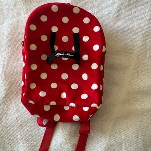 Disney Parks Minnie Mouse Red w/ White Polka Dots Kids Backpack
